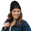 Black or Blue Organic ribbed beanie - Grin And Bear - Image 2